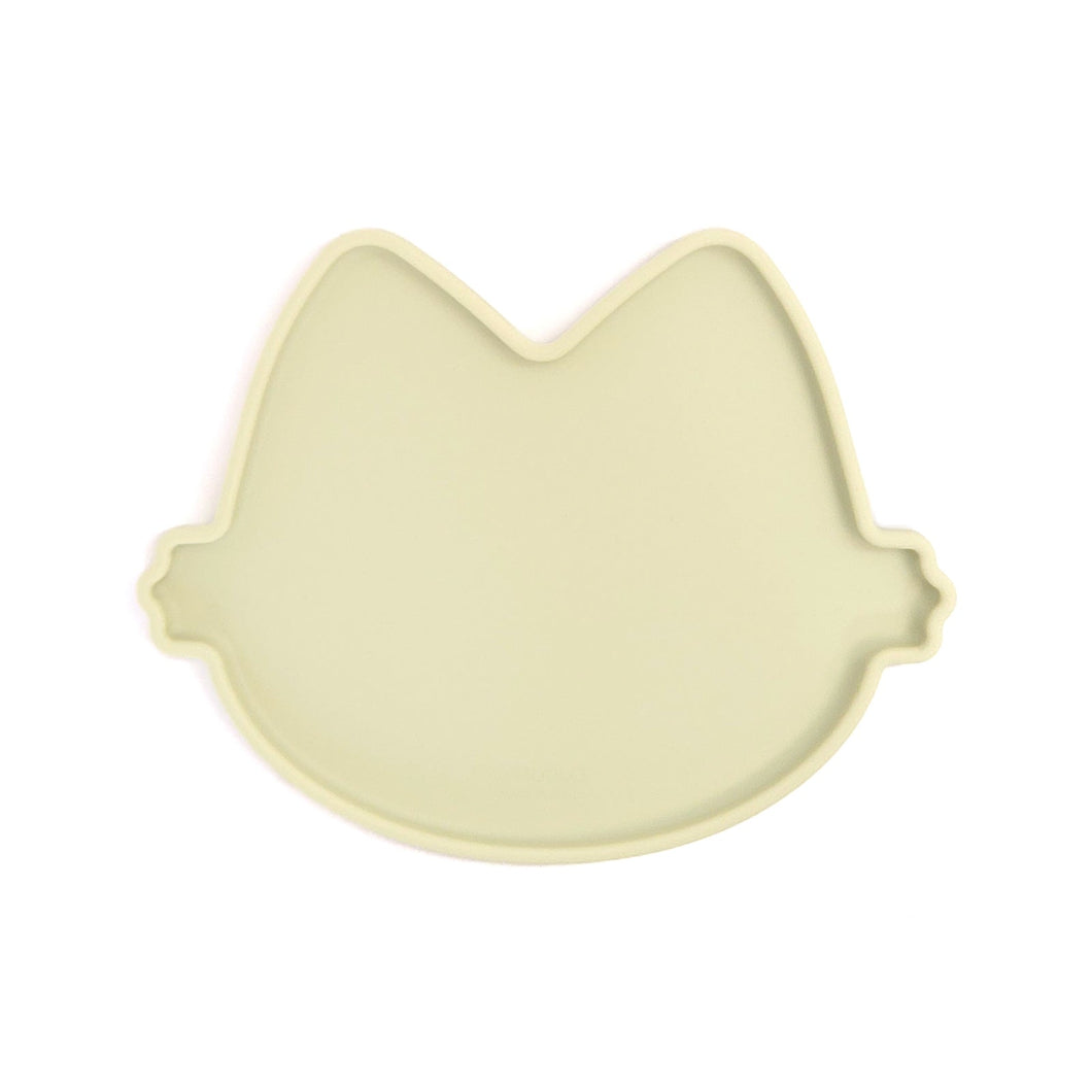 Platinum Silicone MoaCat Bowl Plate . Green Bean