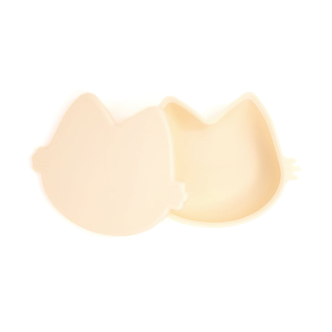 Platinum Silicone MoaCat Bowl Set . Butter