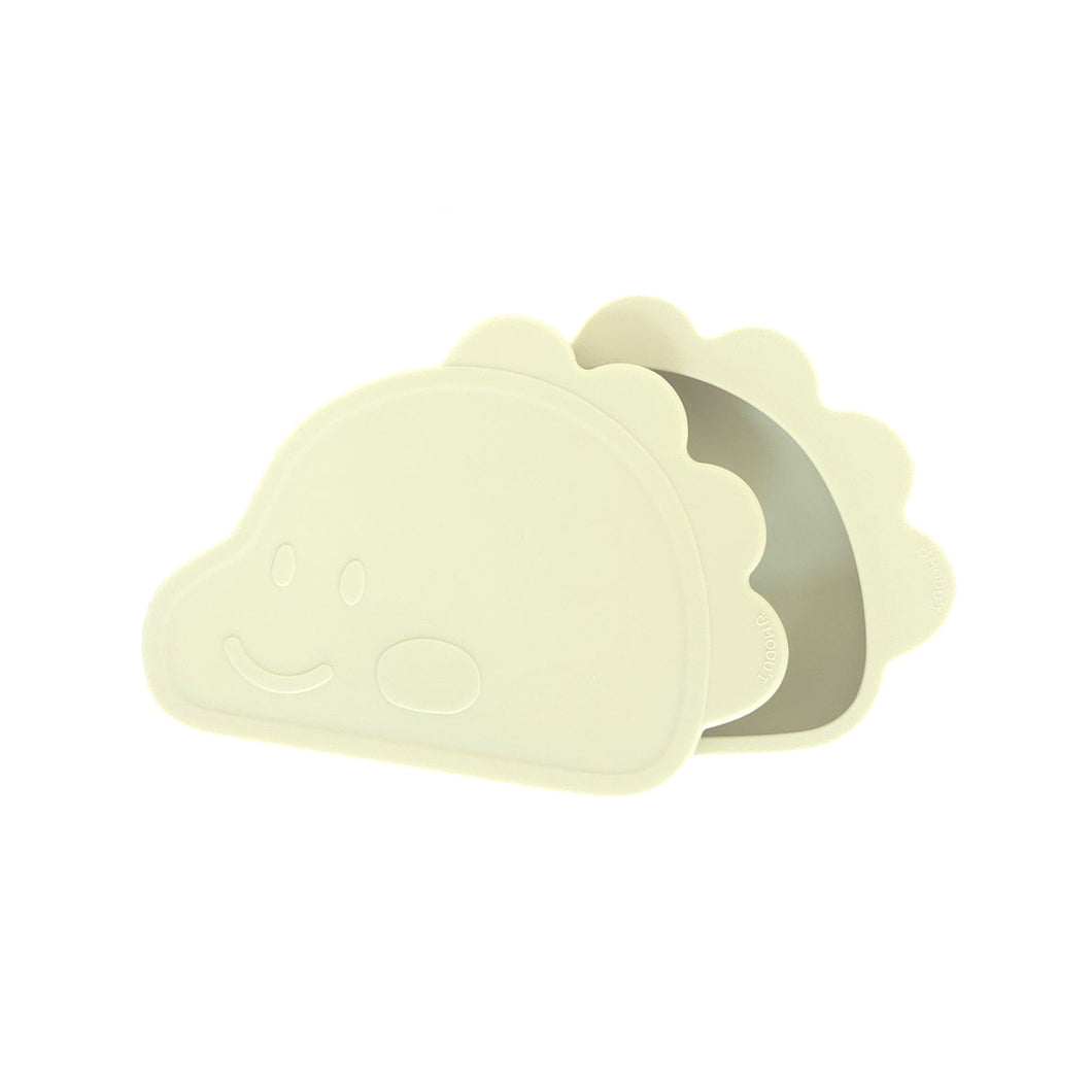 Platinum Silicone Dino Plate Set . Green bean